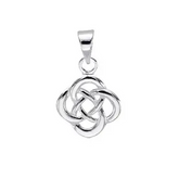 Celtic Infinity Knot Sterling Silver Pendant Necklace